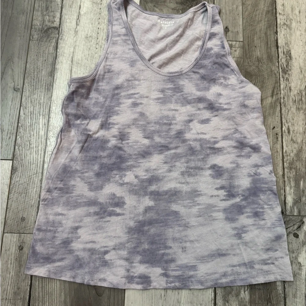 Athleta Organic Daily Tie Dye Tank Women’s Purple Sleeveless Small